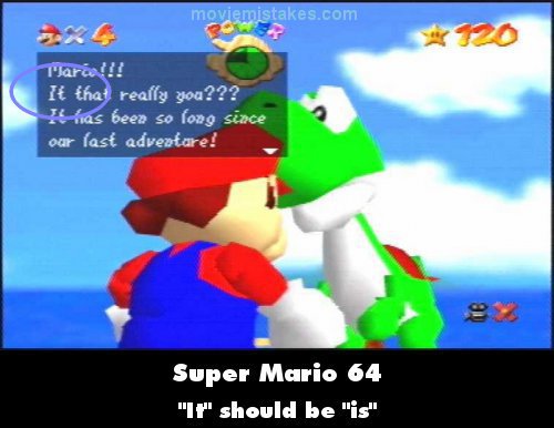 Super Mario 64 mistake picture