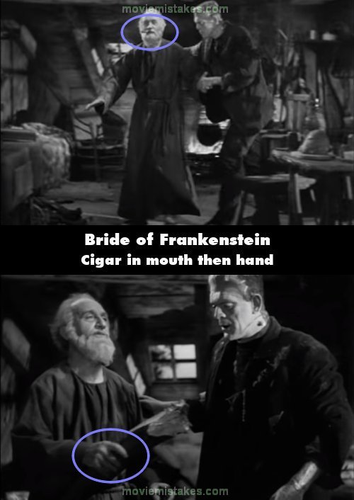 Bride of Frankenstein mistake picture