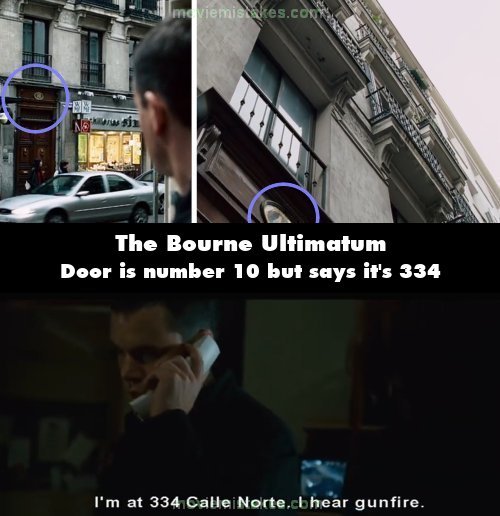 The Bourne Ultimatum mistake picture