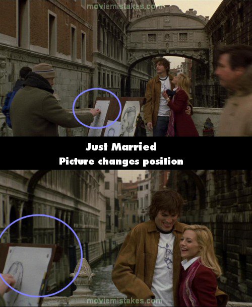 Just Married mistake picture