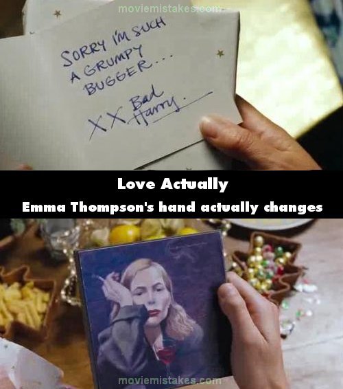 Love Actually mistake picture