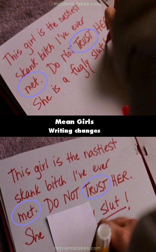 Mean Girls mistake picture