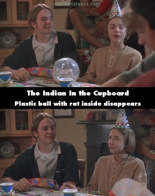 The Indian In the Cupboard (1995) movie mistakes, goofs 