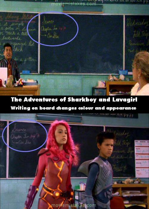 The Adventures of Sharkboy and Lavagirl in 3 D 2005 mistakes