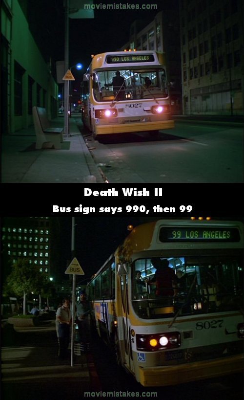 Death Wish II mistake picture