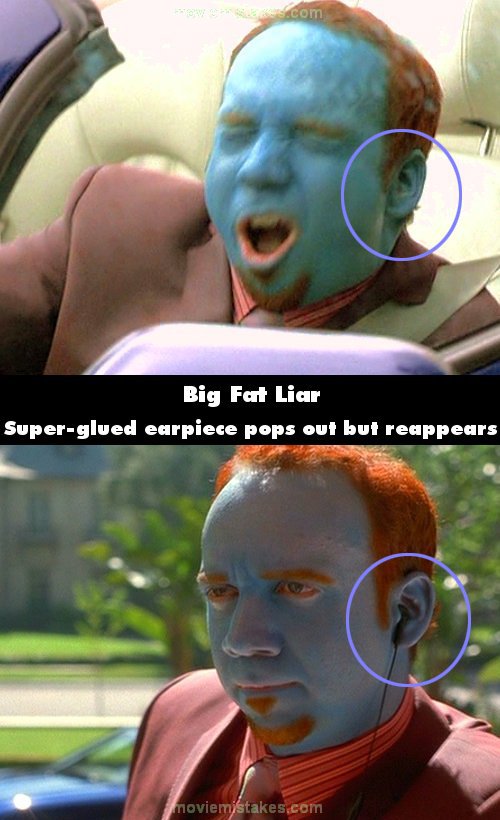 Big Fat Liar mistake picture