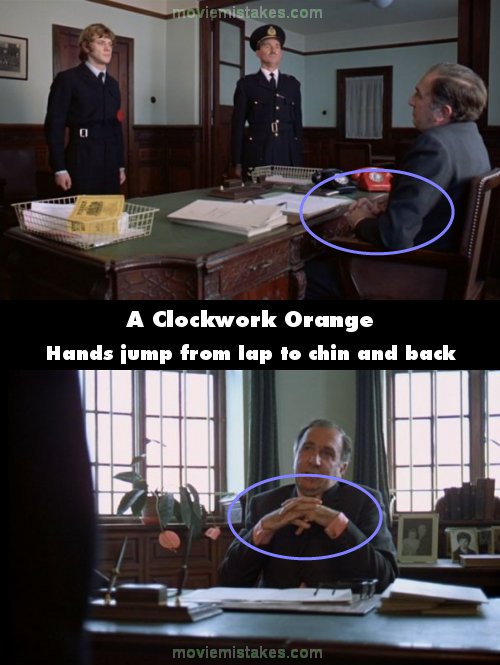 A Clockwork Orange (1971) movie mistakes, goofs and bloopers