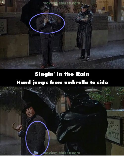 Singin' in the Rain mistake picture