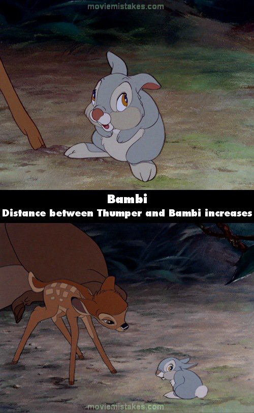 Bambi (1942) movie mistakes, goofs and bloopers