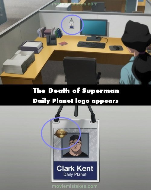 The Death of Superman mistake picture