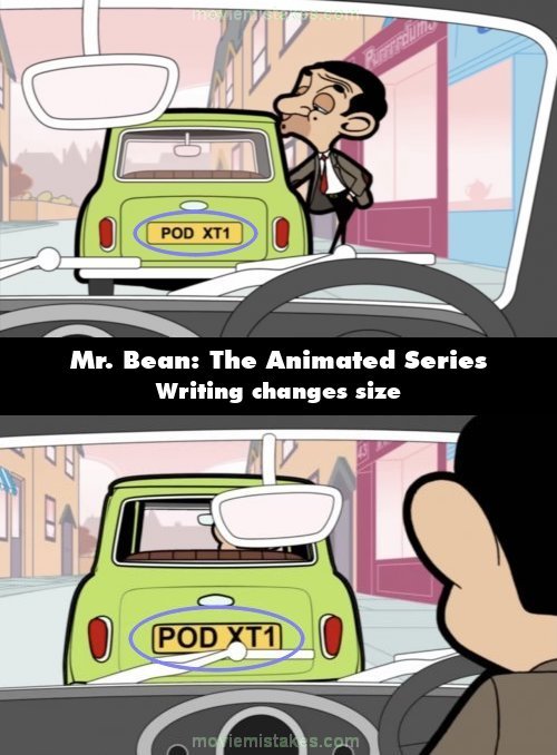 Mr. Bean: The Animated Series (2002) TV mistake picture (ID 334950)