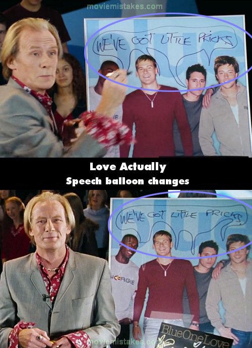 Love Actually (2003) movie mistake picture (ID 42762)