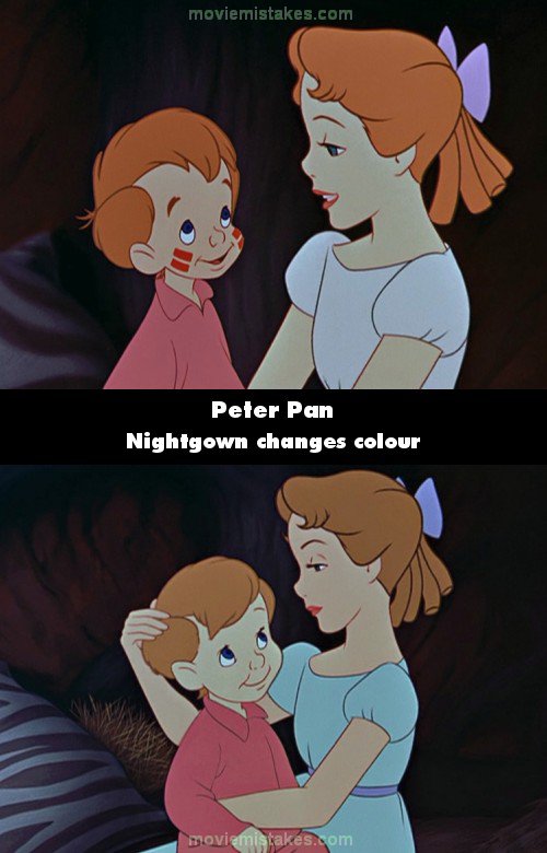 Peter Pan (1953) movie mistake picture (ID 55628)