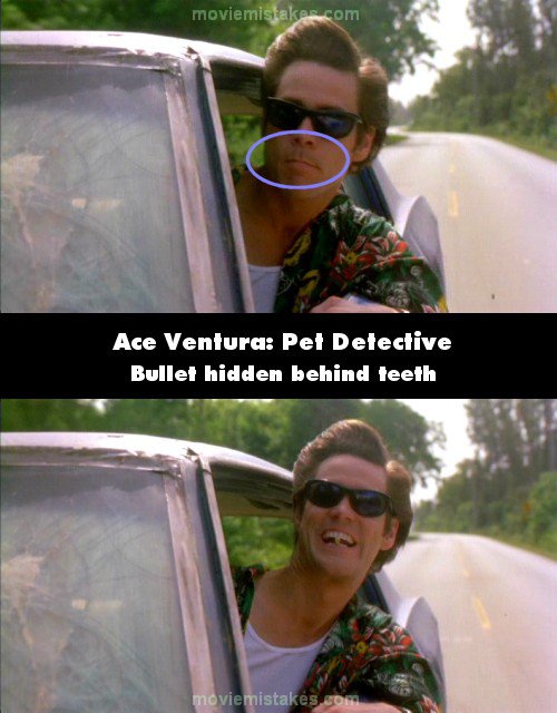 Ace Ventura: Pet Detective (1994) movie mistake picture (ID 57082)