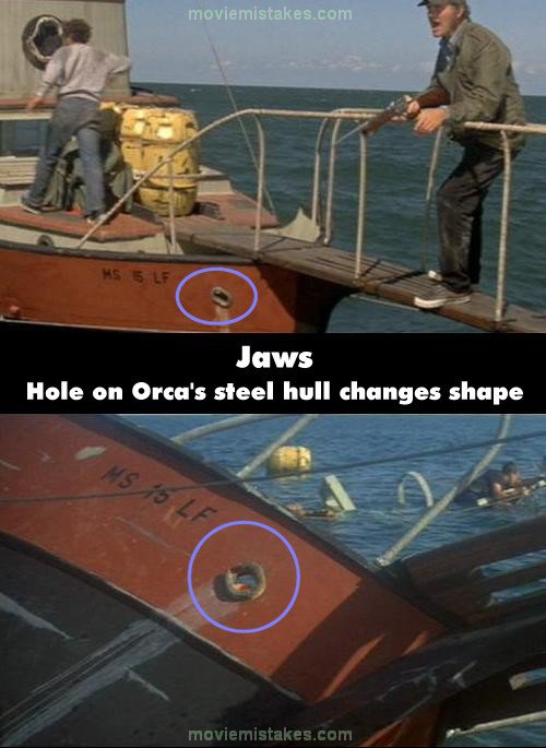 Jaws 1975 Movie Mistake Picture Id 90635