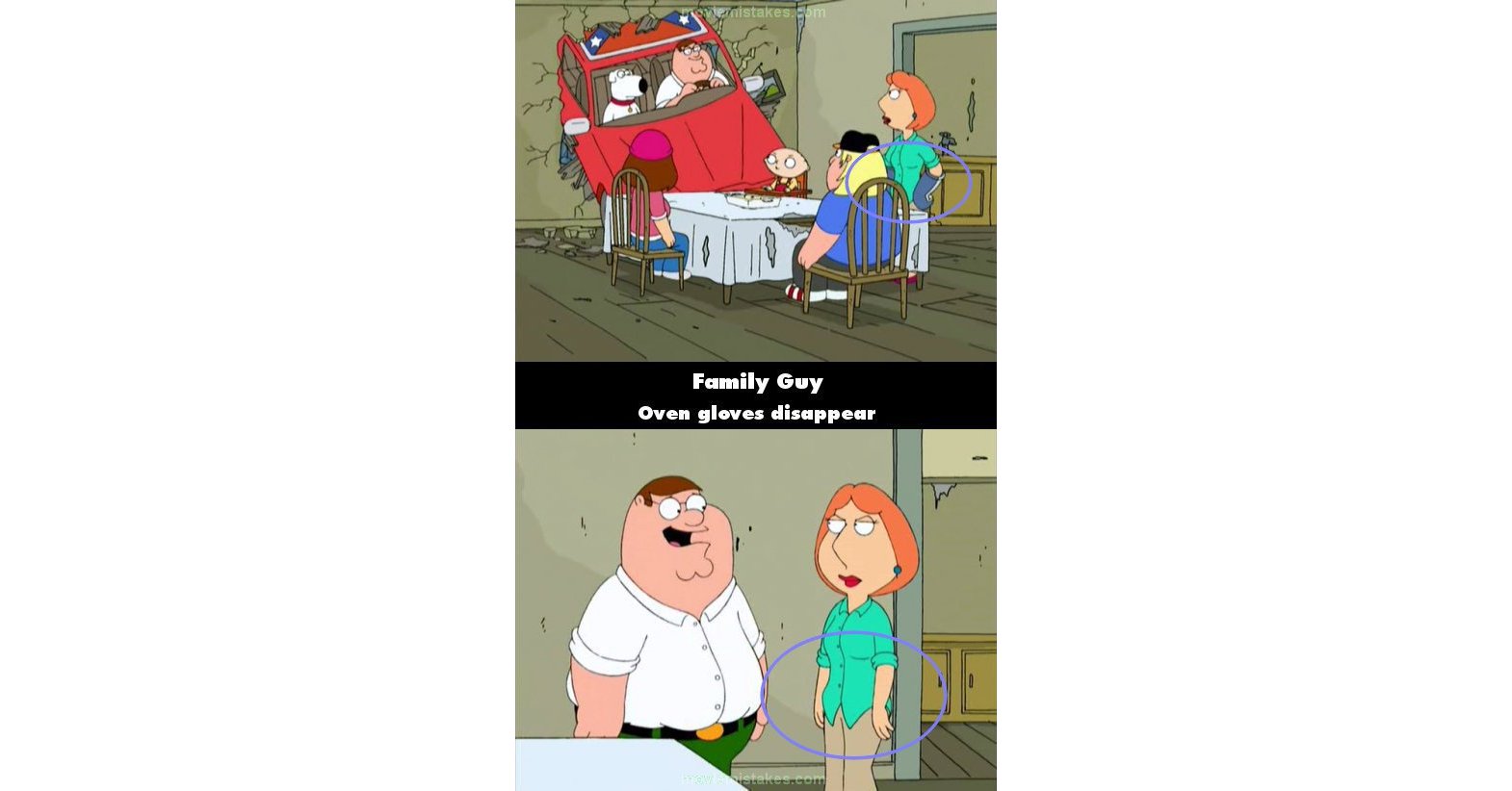 Family Guy (1999) TV mistake picture (ID 73288)