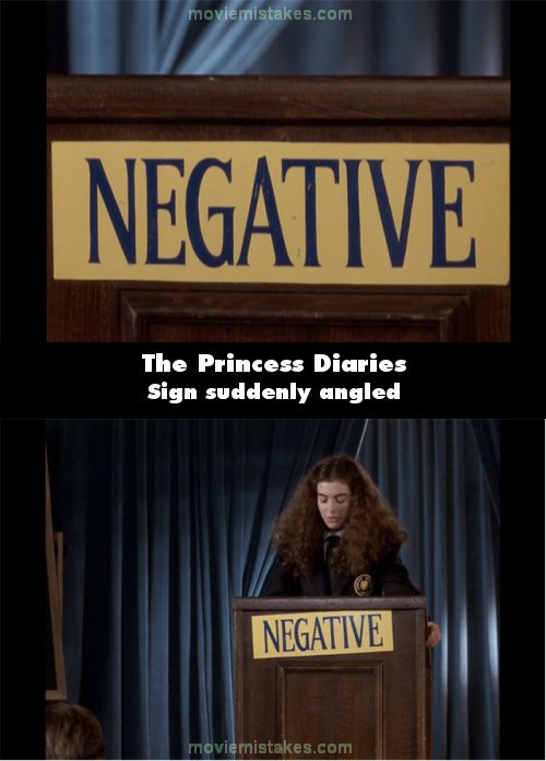 The Princess Diaries mistake picture