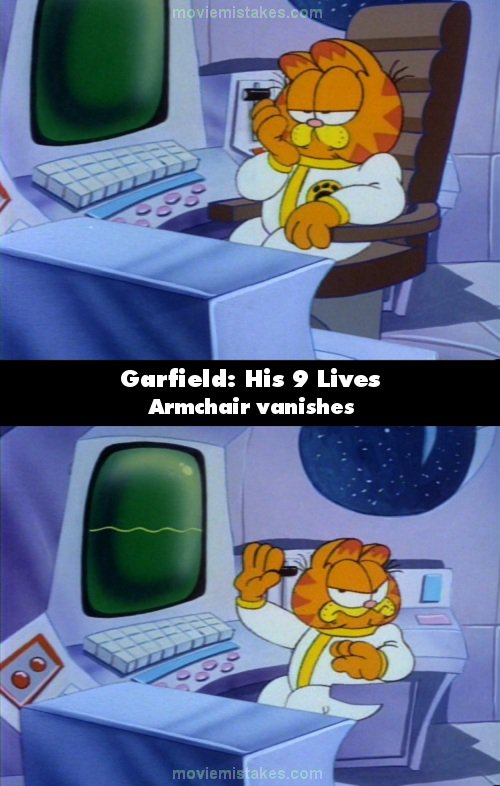 Garfield: His 9 Lives mistake picture