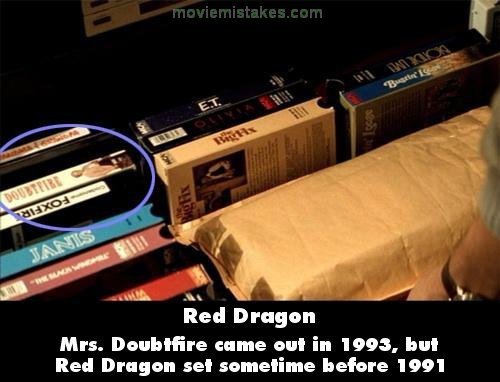 Red Dragon mistake picture