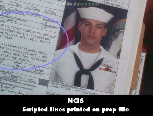 NCIS: Naval Criminal Investigative Service mistake picture