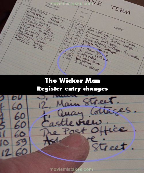 The Wicker Man mistake picture