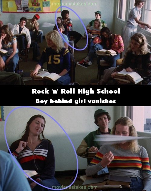 Rock 'n' Roll High School mistake picture
