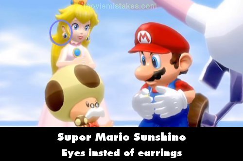 Super Mario Sunshine mistake picture