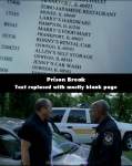 Prison Break mistake picture