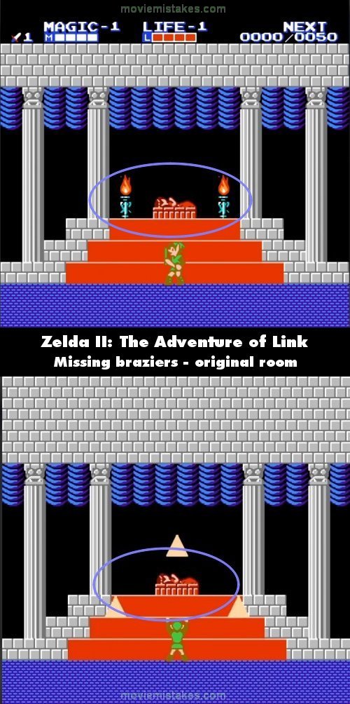 Zelda II: The Adventure of Link mistake picture