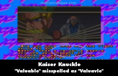 Kaiser Knuckle mistake picture