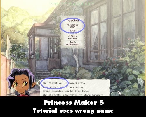 Princess Maker 5 mistake picture