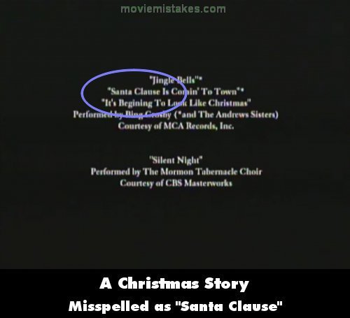 A Christmas Story mistake picture