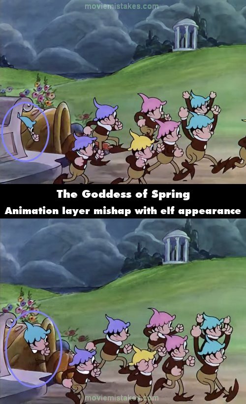 The Goddess of Spring mistake picture