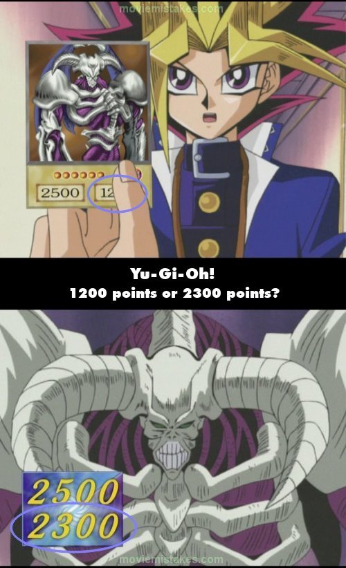 Yu-Gi-Oh! mistake picture