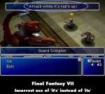 Final Fantasy VII mistake picture