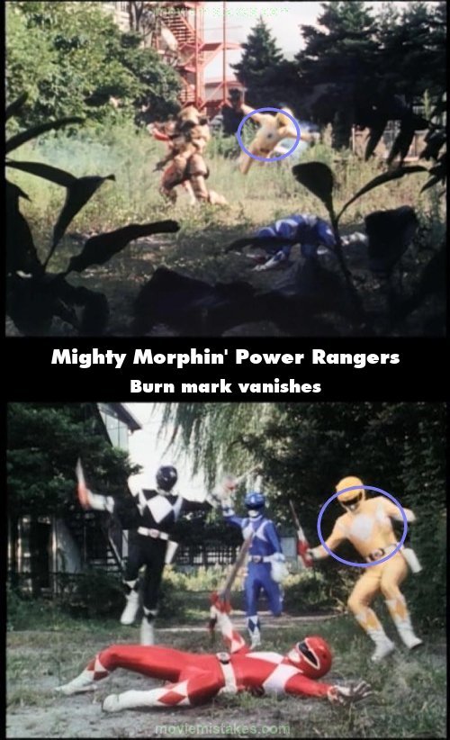 Mighty Morphin' Power Rangers mistake picture
