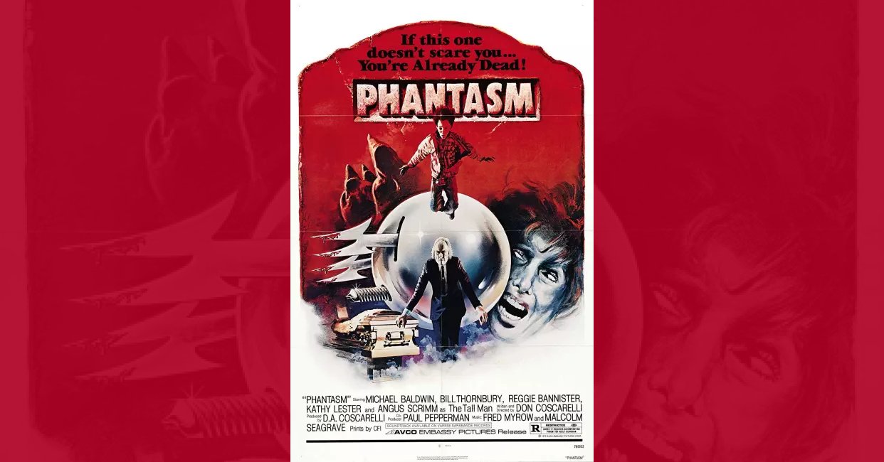 PHANTASM signed poster Angus Scrimm \, image size:1242x650
